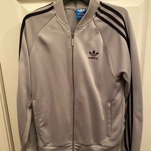 GREY ADIDAS TRACK JACKET UNISEX
